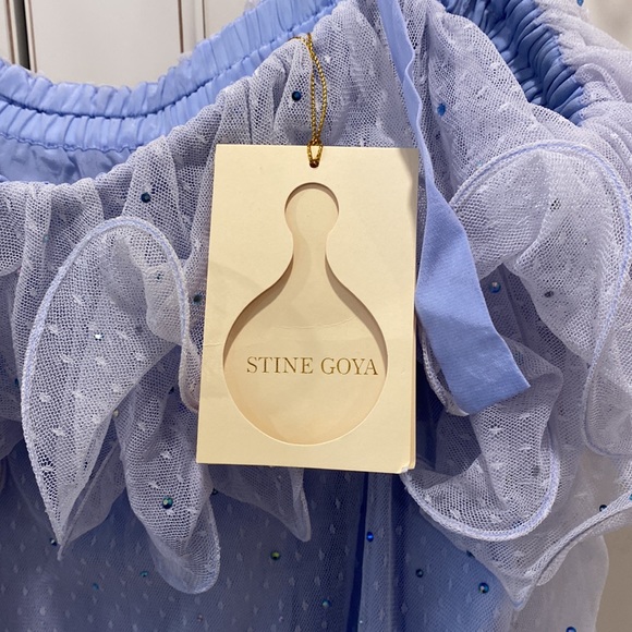 NWT Stine Goya Off-the-Shoulder Gown with Crystals - Picture 6 of 8